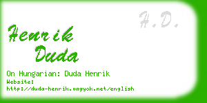 henrik duda business card